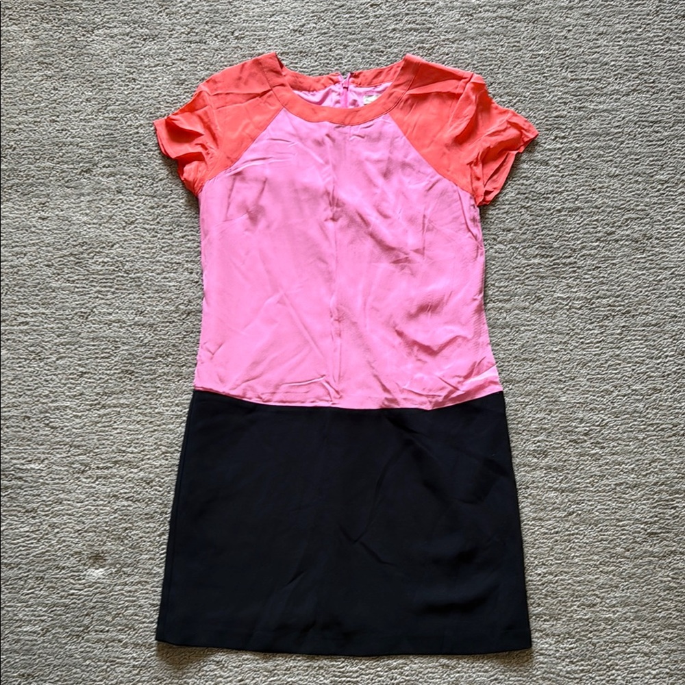 Banana Republic Colorblock Shift Dress with Pink, Orange and Black